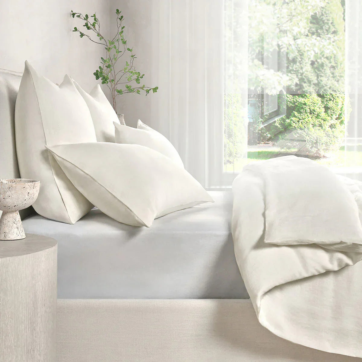 Palo King Duvet, Ivory