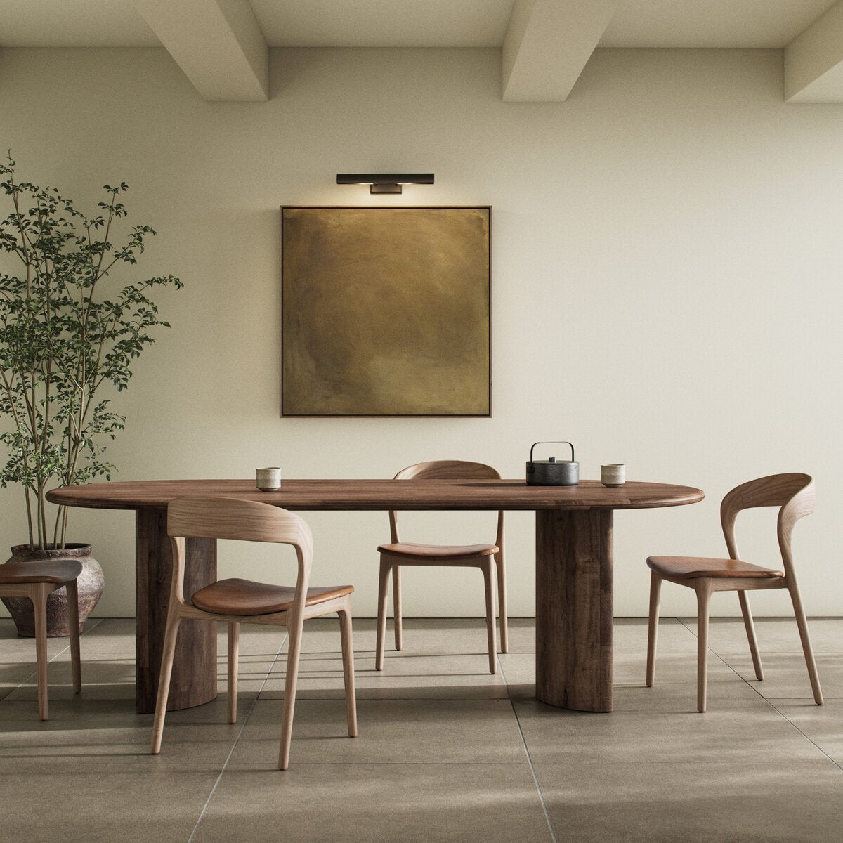 Paden 94" Dining Table, Brown