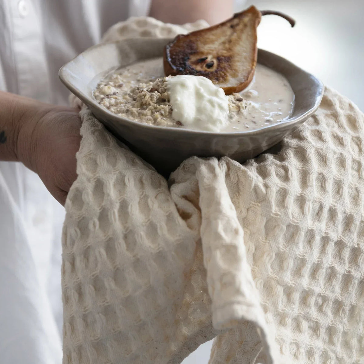 Waffle Tea Towel, Natural