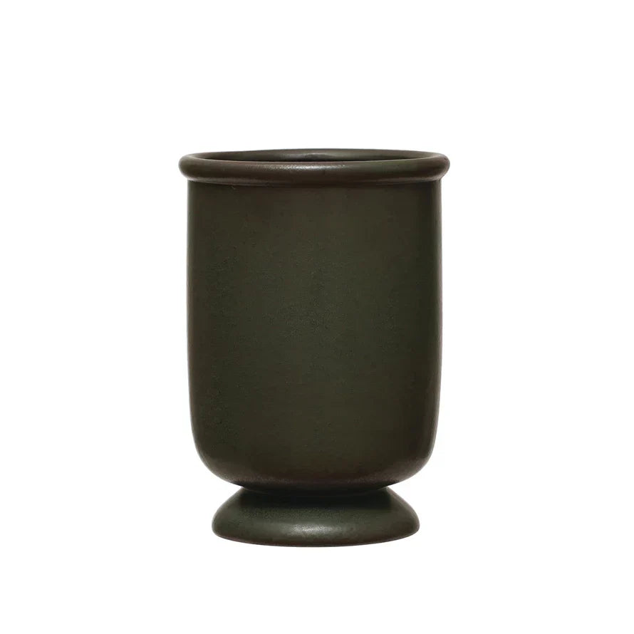Green 8" Stone Vase