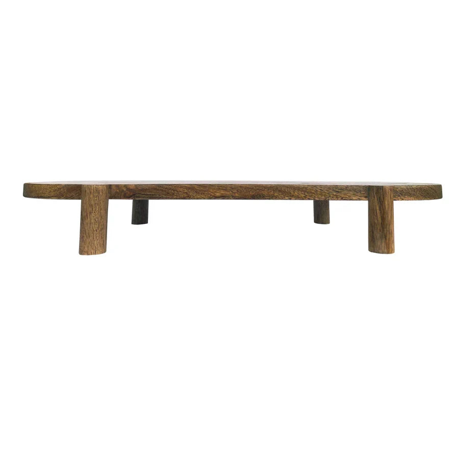 Oval Wood Pedestal