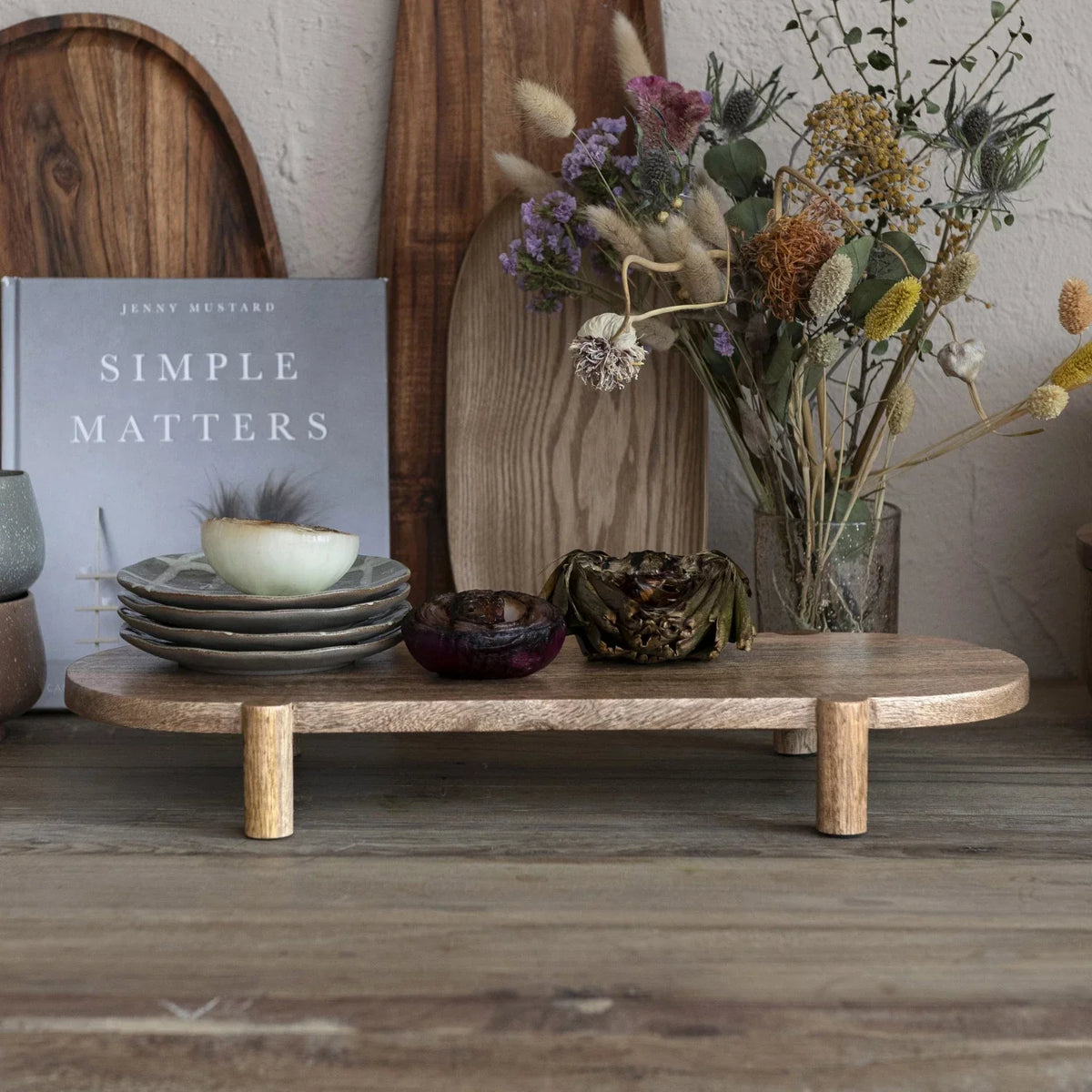 Oval Wood Pedestal