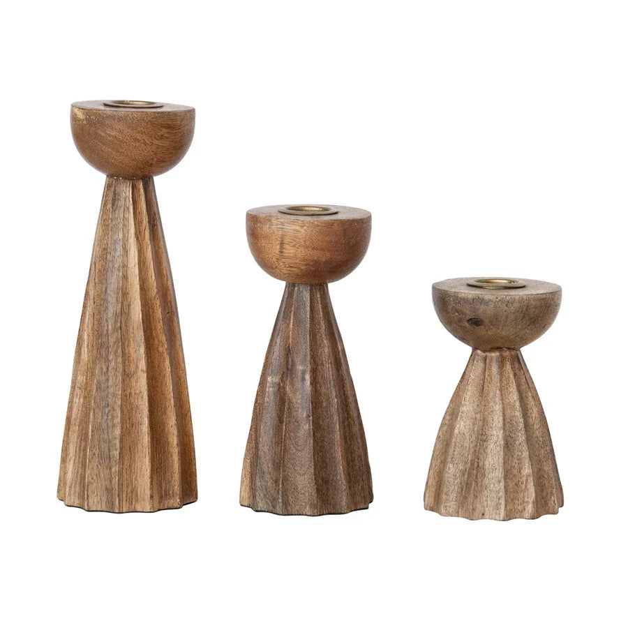 MD Pleated Wood Taper Holder