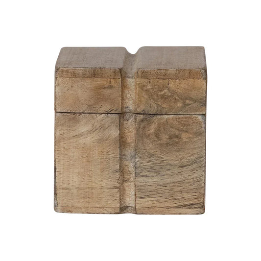Wood Box w/ Carved Stripe