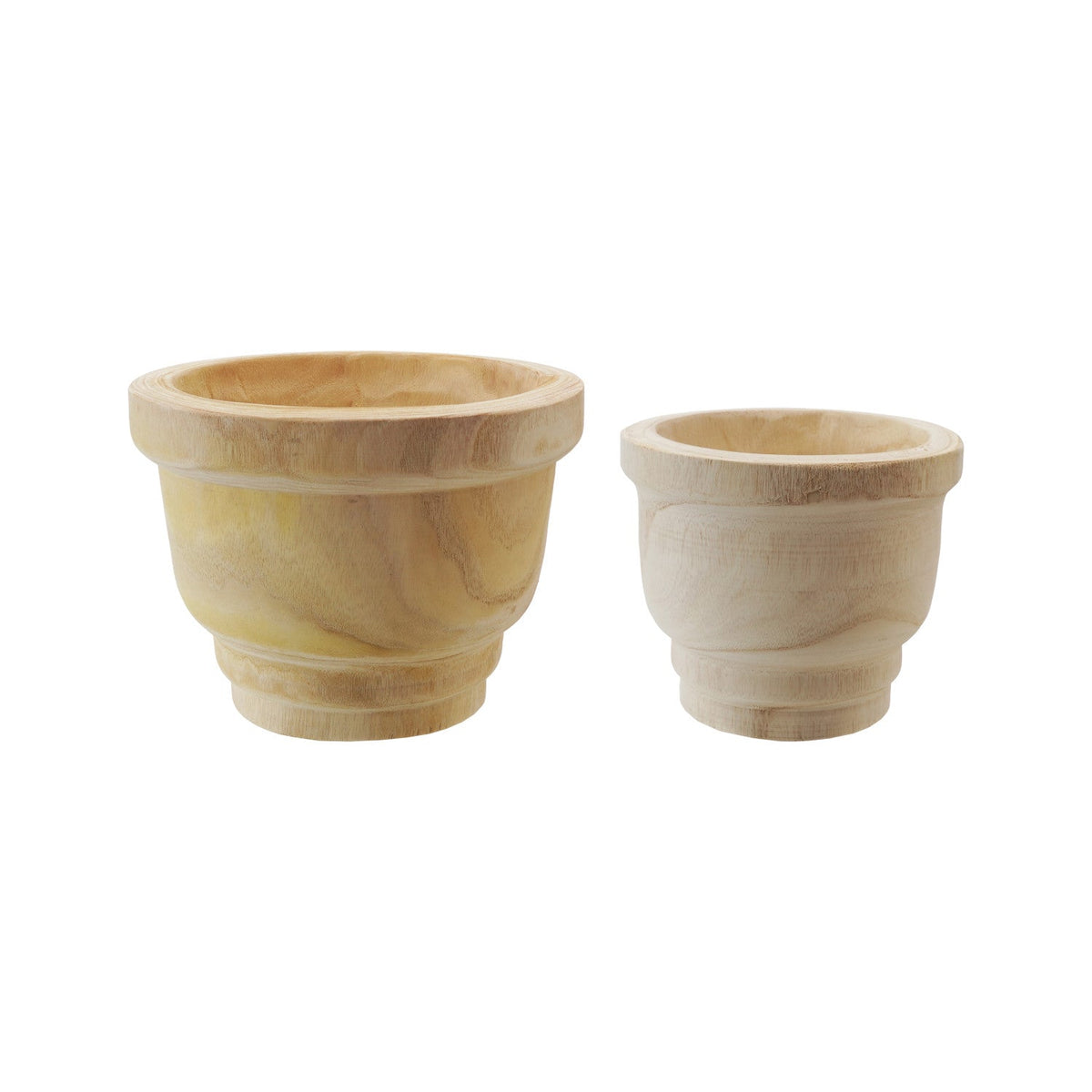 LG Paulownia Wood Planter, Natural