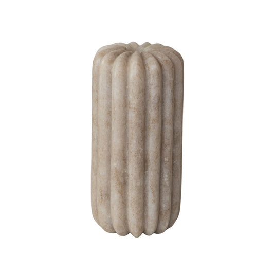 6" Marble Fluted Taper Holder
