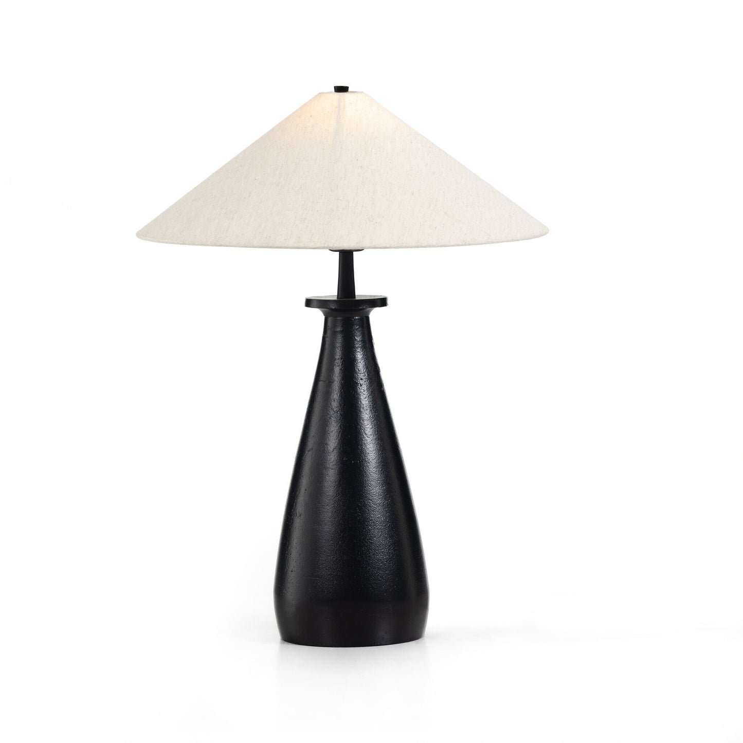 Isadora Tapered Shade Table Lamp - Matte Black Cast Aluminum