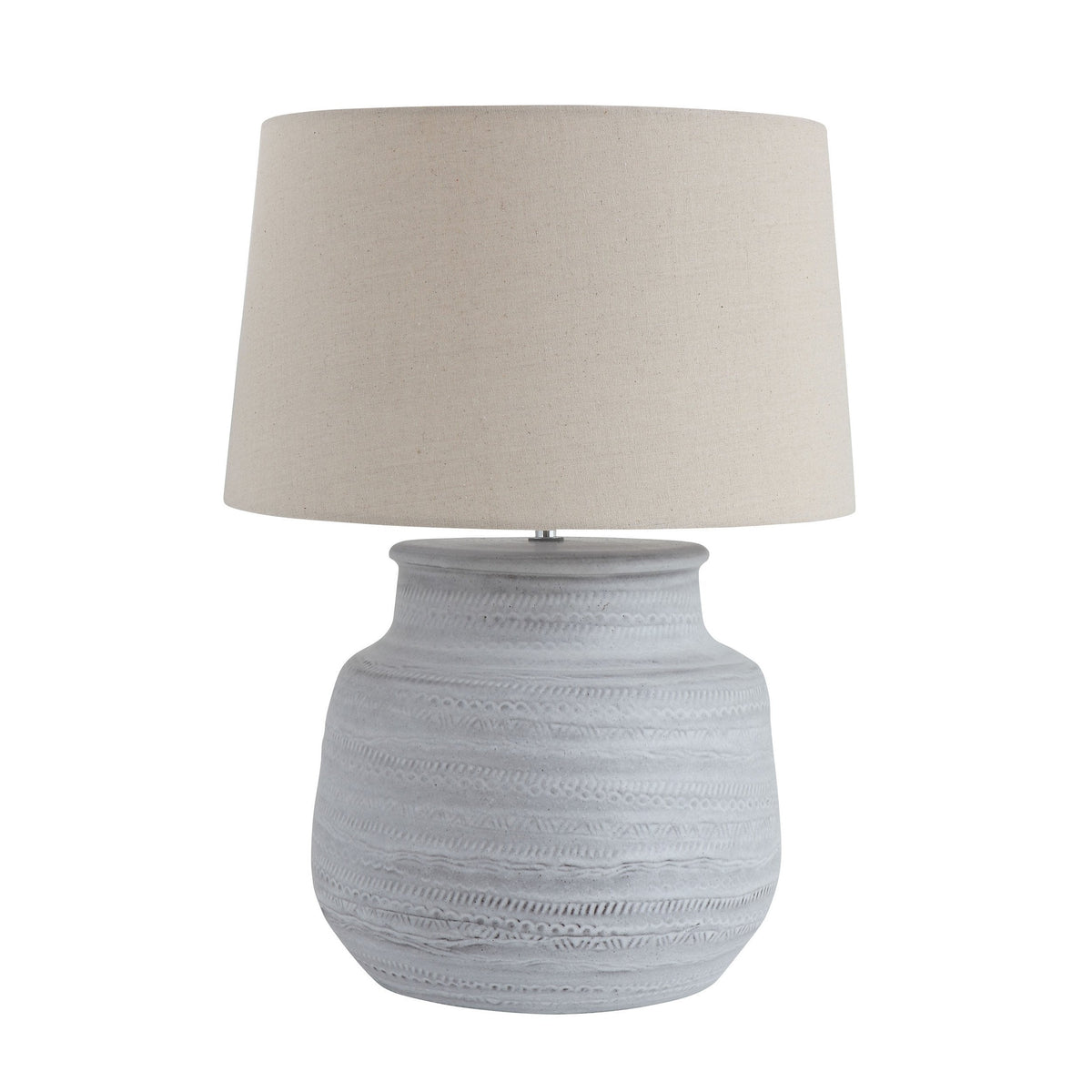24"H Ceramic Table Lamp, Grey