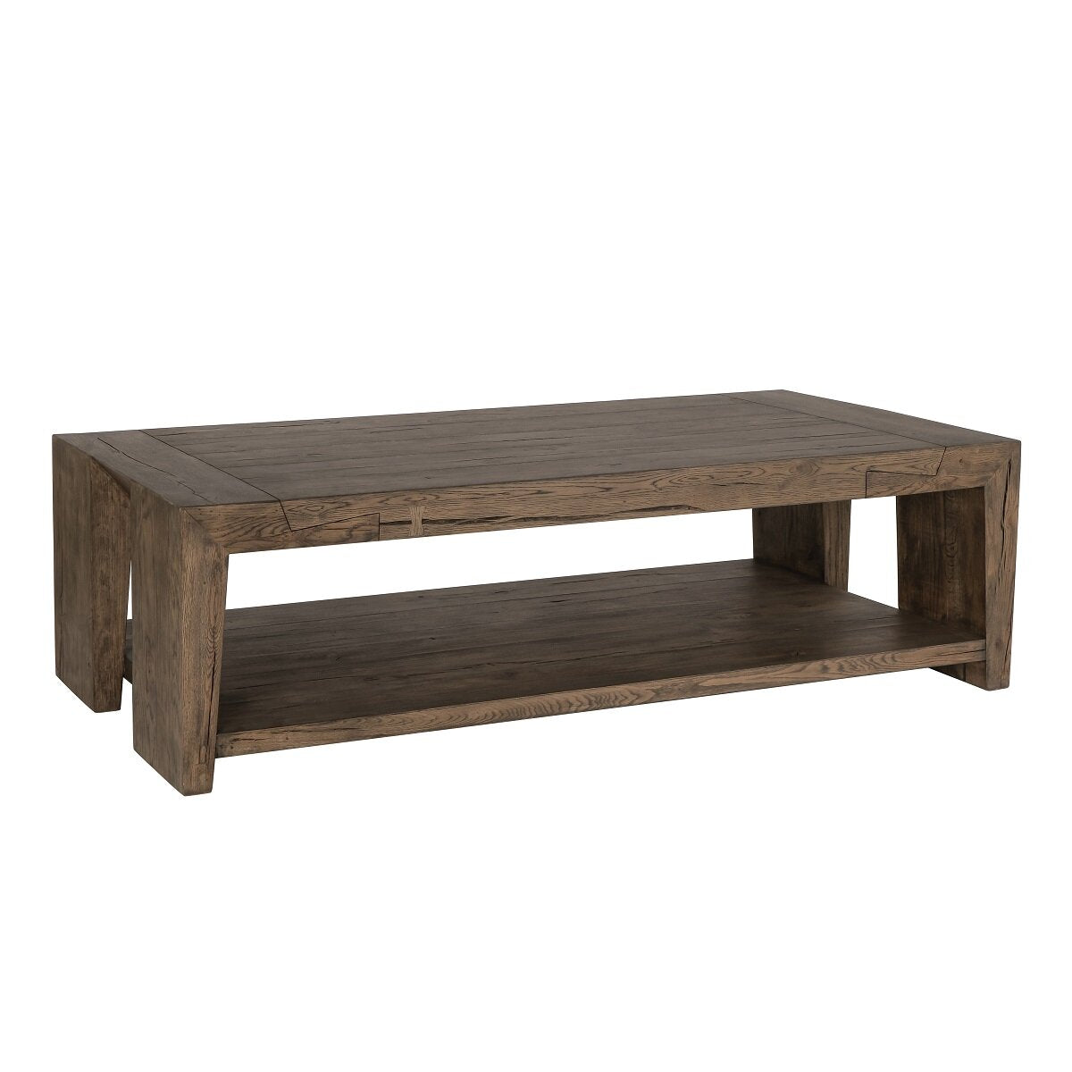 Troy 60" Coffee Table Suede Brown
