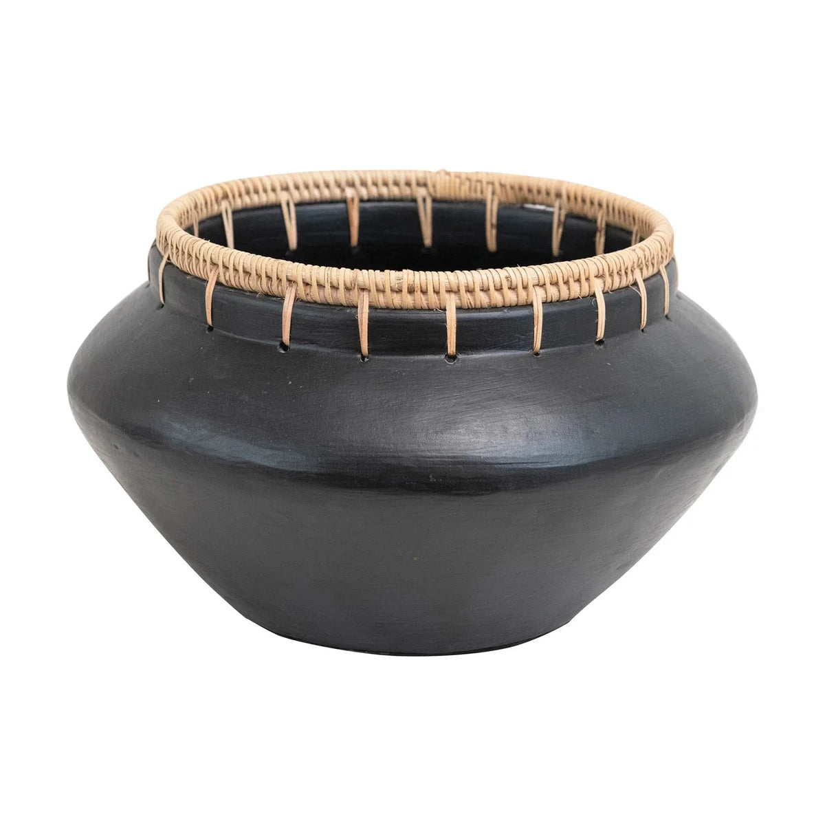 8" Black Terracotta Vase
