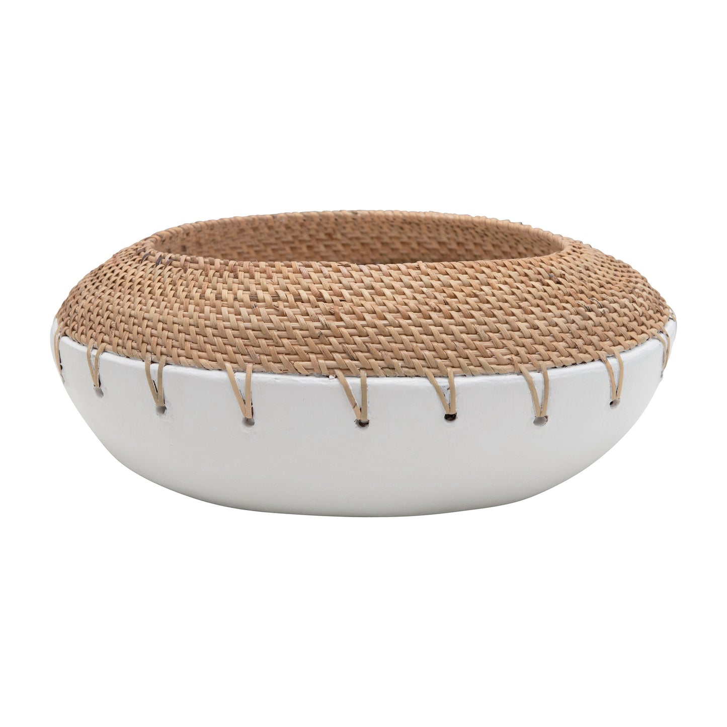 Terracotta Bowl w/ Rattan Top