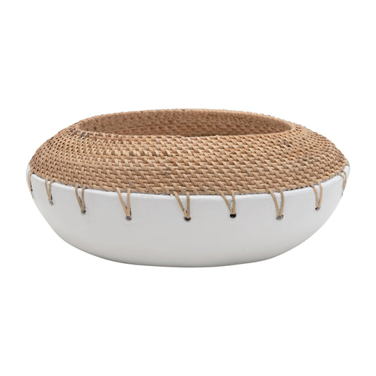 Terracotta Bowl w/ Rattan Top