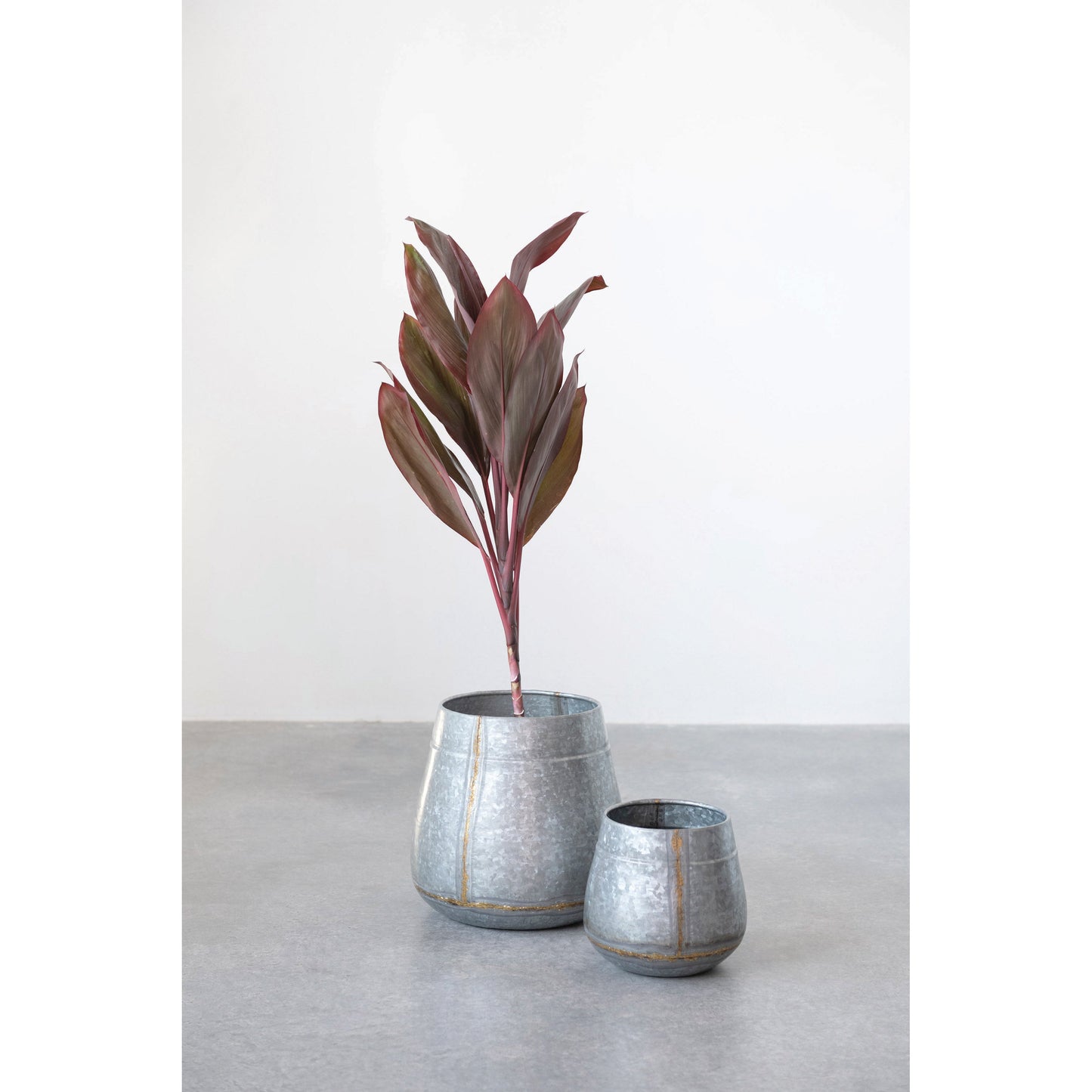 LG Galvanized Metal Planters, Clearance