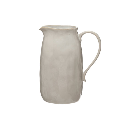 8" Stoneware Pitcher, Reactive Glaze