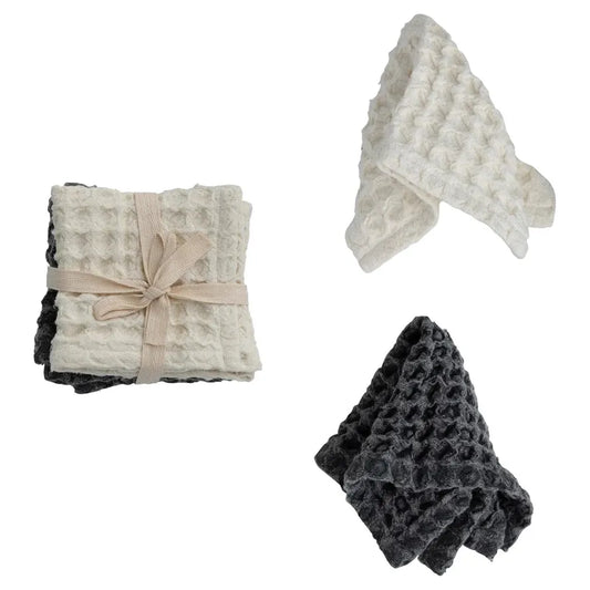 Cotton Waffle Dish Cloth Set