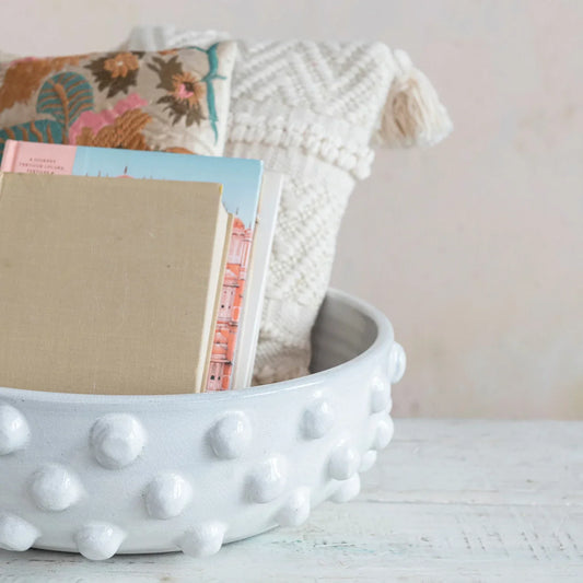 Dotted Bowl, White