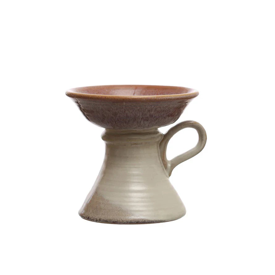 5" Stoneware Pillar Holder