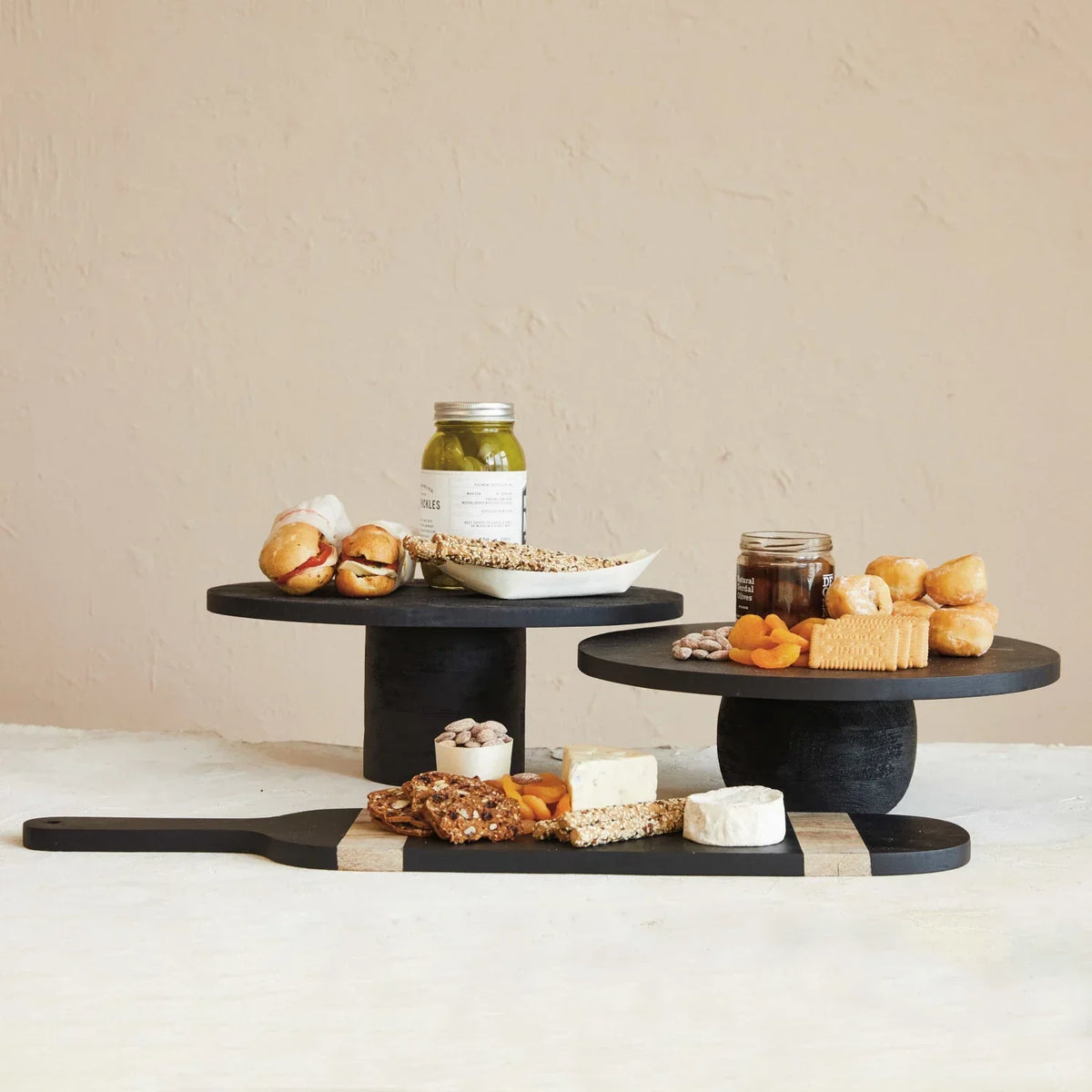 Black Wood Pedestal