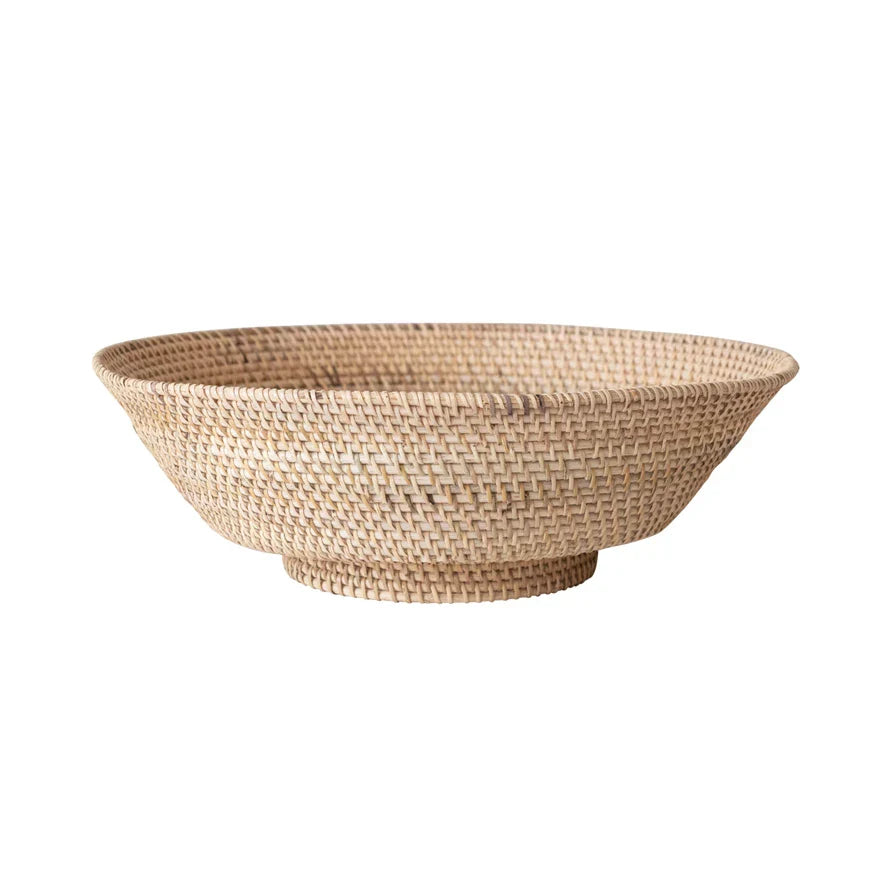 Woven Rattan Bowl