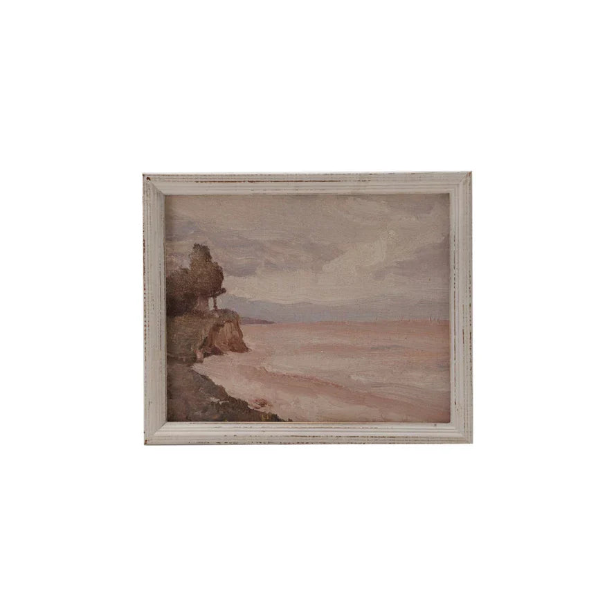Framed Wall Décor with Seaside Landscape