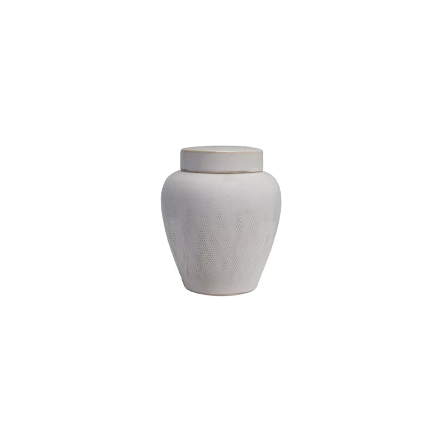 8" Debossed Ginger Jar