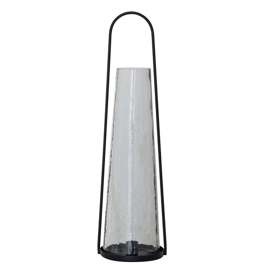 Glass Hurricane w/ Metal Holder