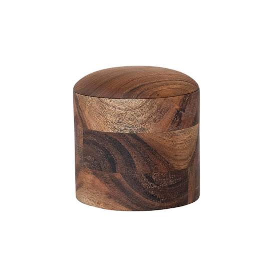 5" Wood Container w/ Lid