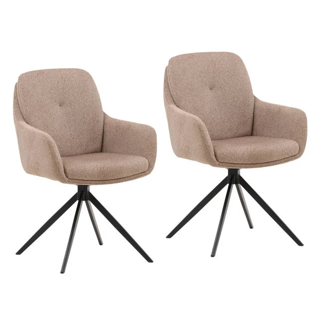 Ravi Swivel Dining Chairs- Set of 2