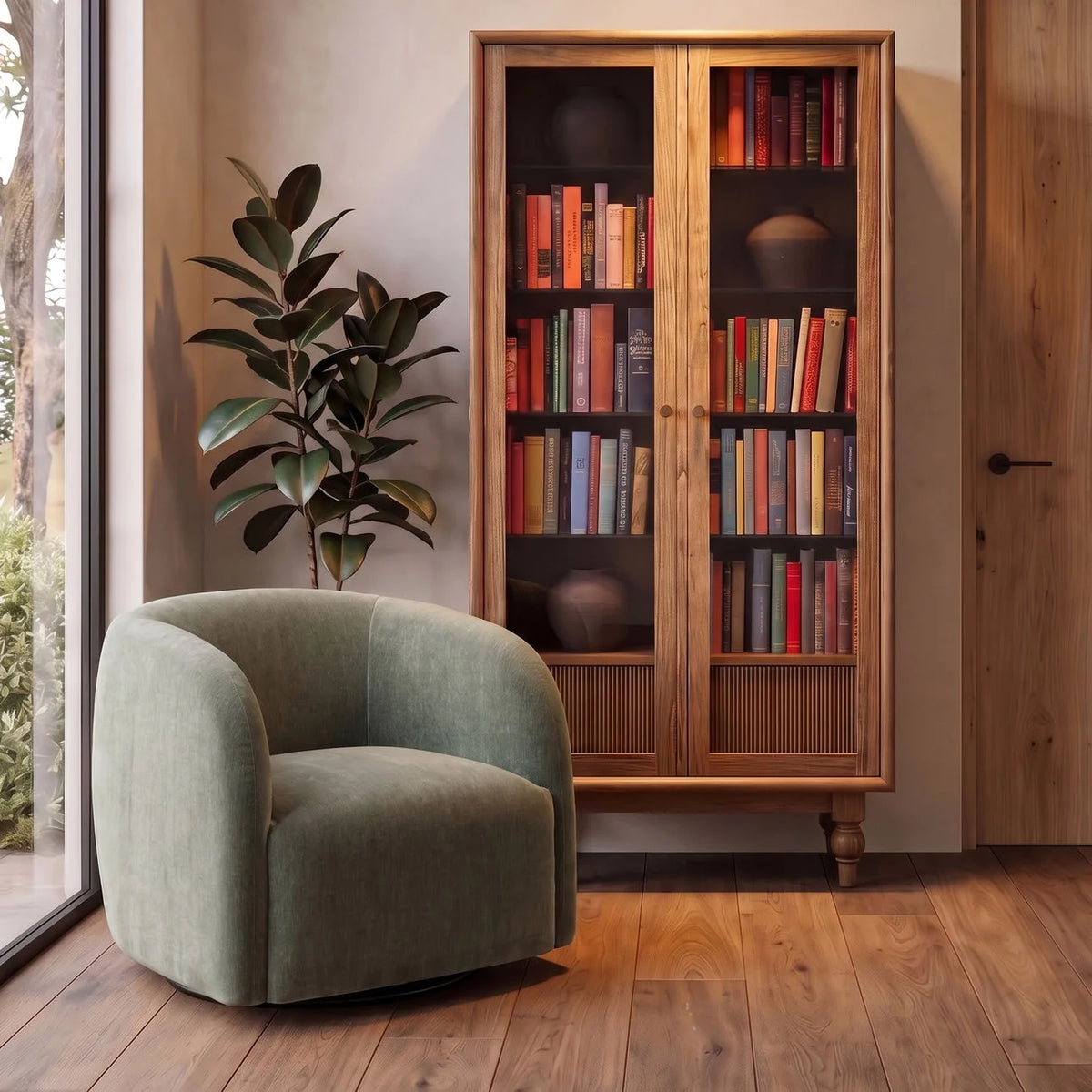 Neve Swivel Chair, Sage