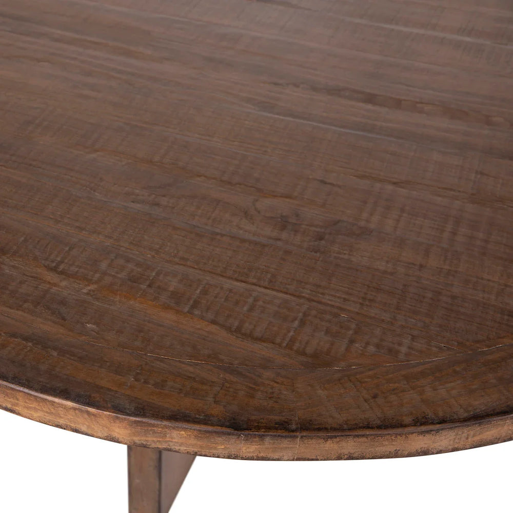 Helen Dining Table, Medium Brown