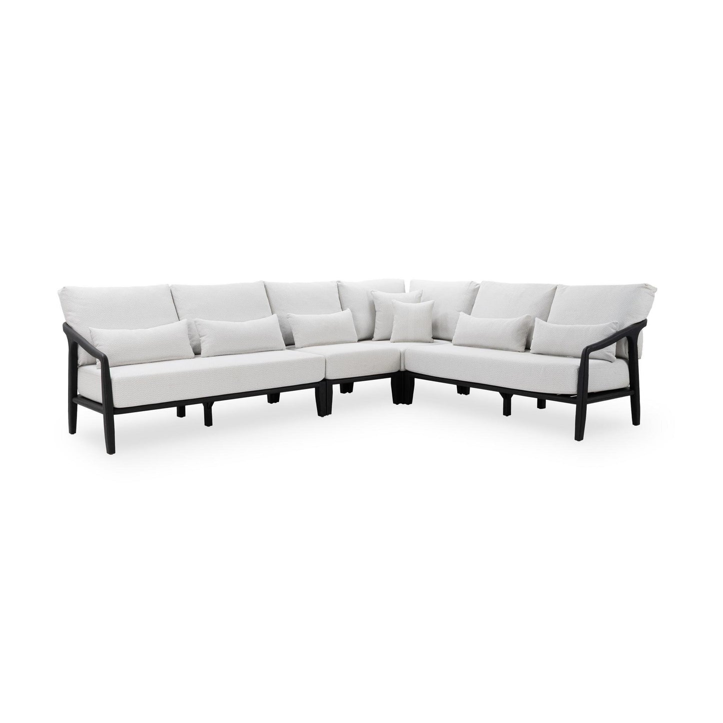 Aldwin Outdoor 4 Piece Sectional Black