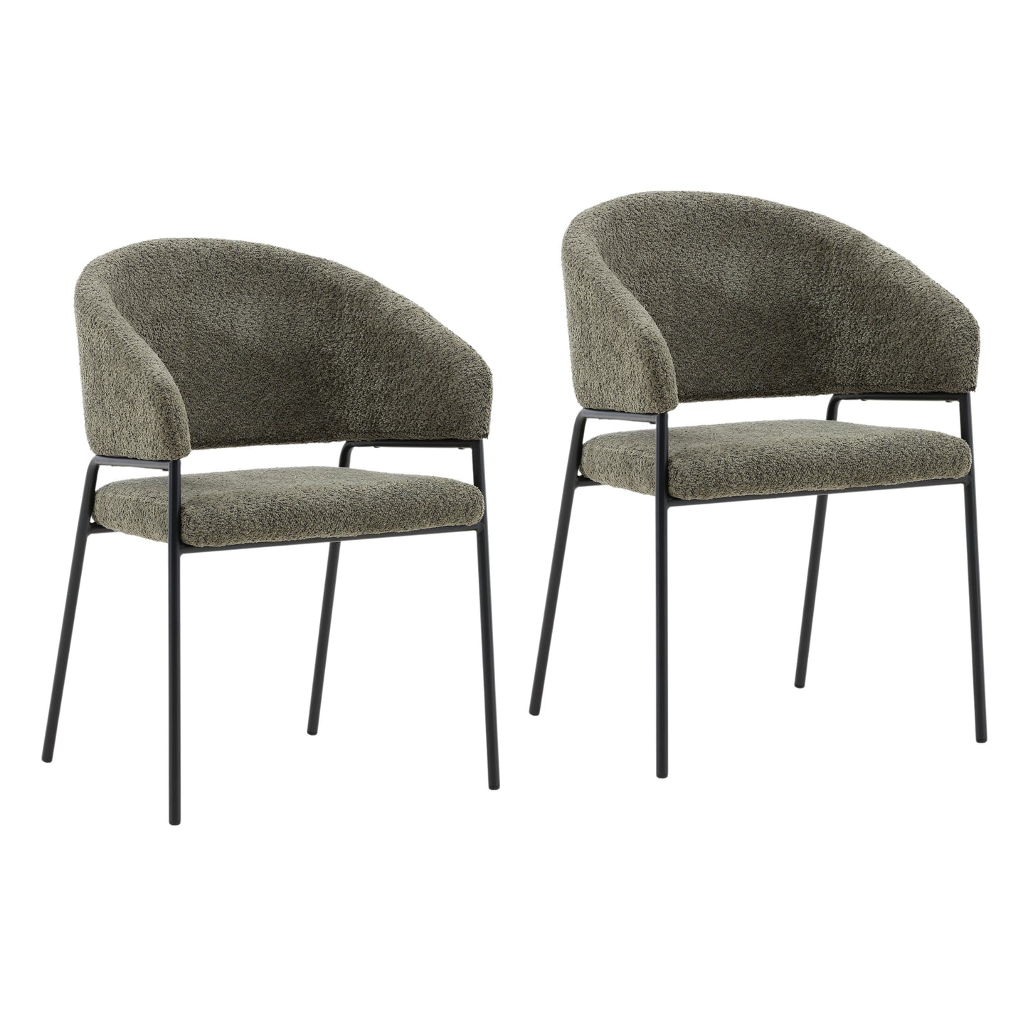 Castor Dining Chair Set of 2 Olive