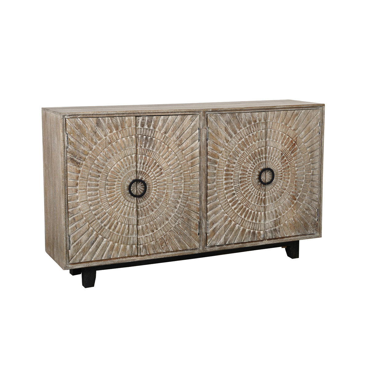 Varic 4 Door Cabinet Distressed Taupe