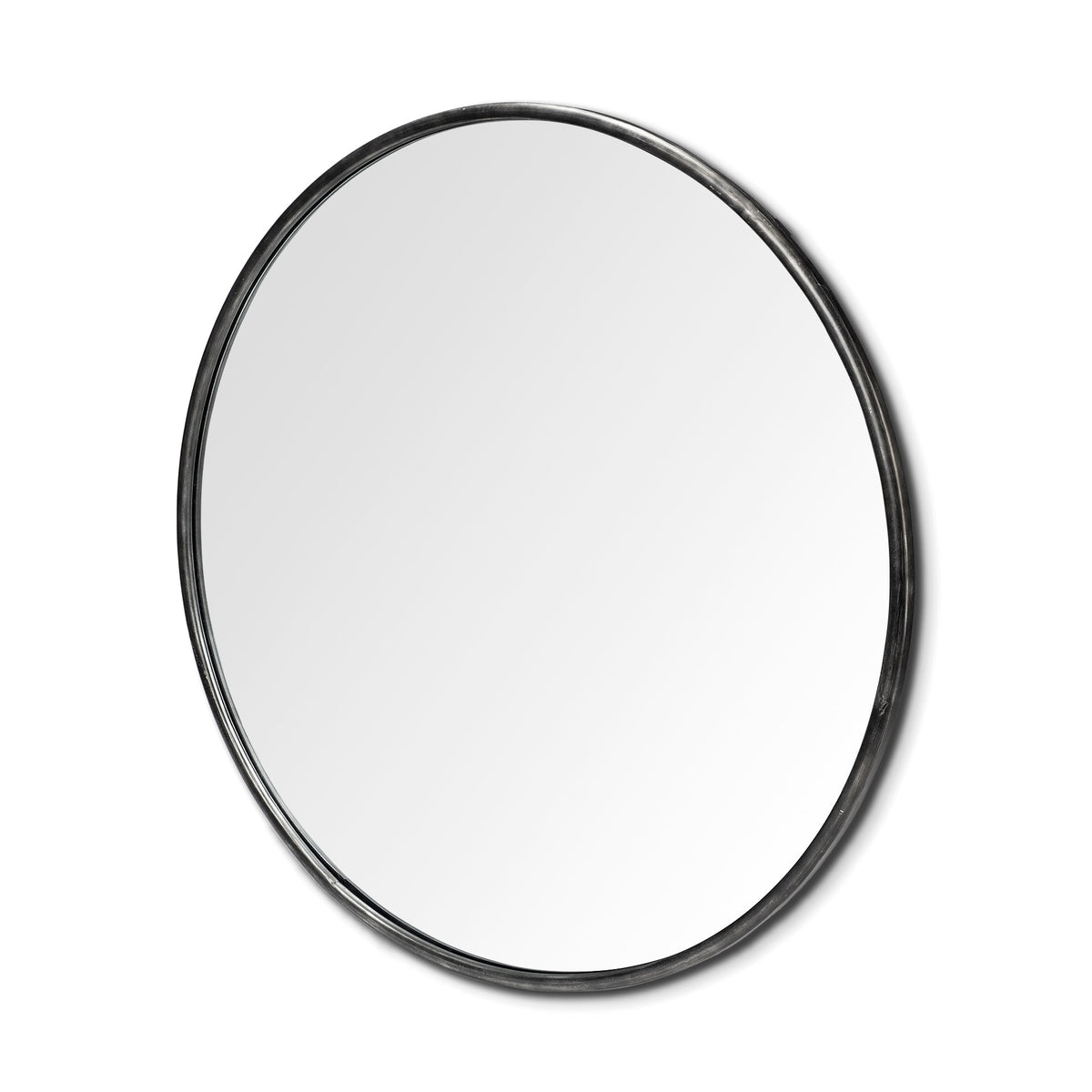 47" Round Mirror, Black
