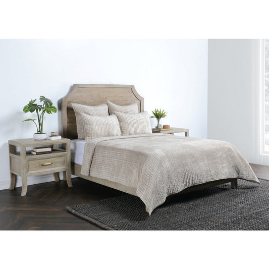 Bari Velvet King Quilt, Pebble