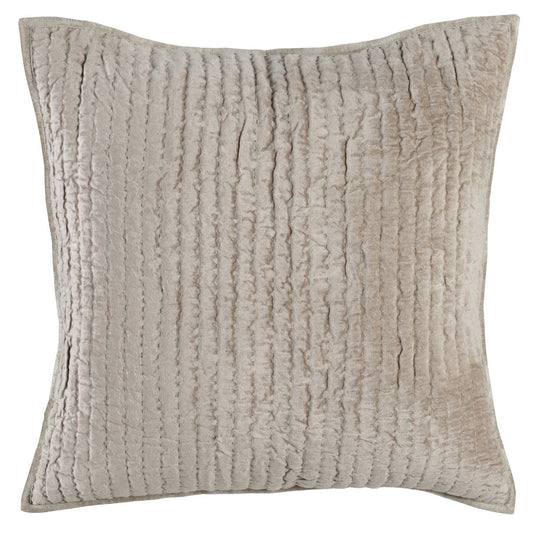 Bari Velvet Euro Sham, Pebble