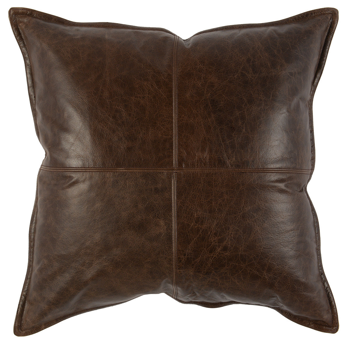 Brown Leather Pillow