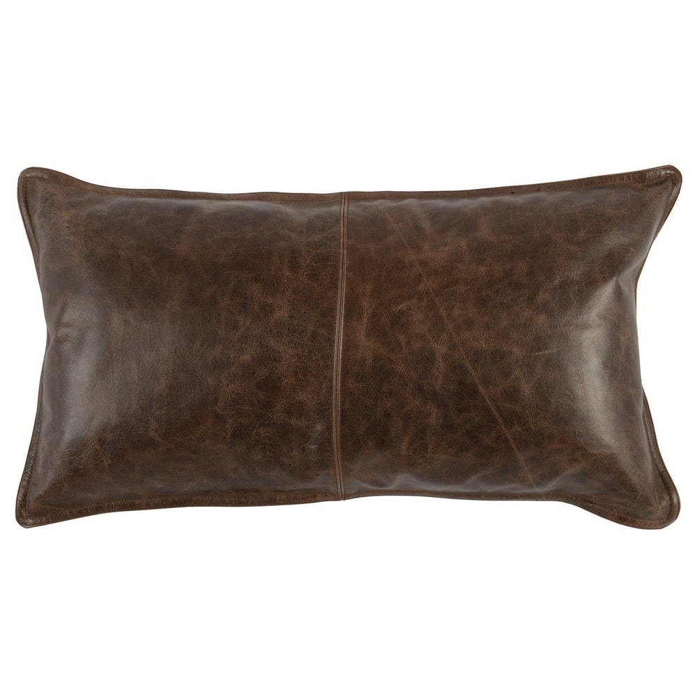Brown Leather Pillow