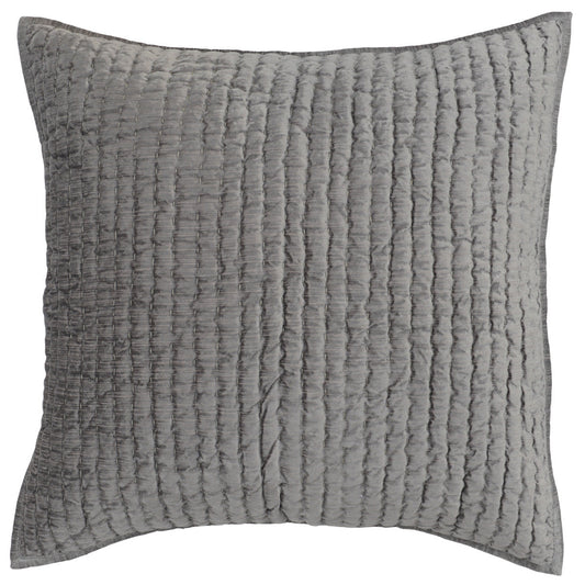 Bari Velvet Euro Sham, Gray