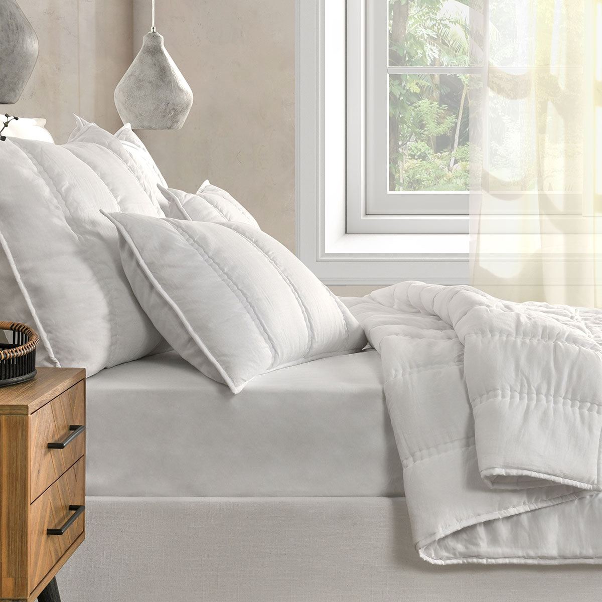 Row King Quilt, Cloud
