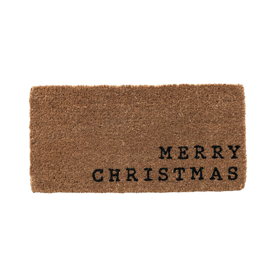 Merry Christmas Doormat, Black