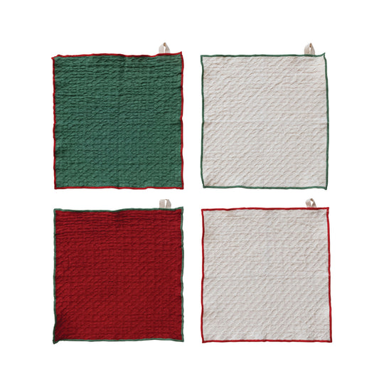 Waffle Weave Dish Cloths, Set of 4