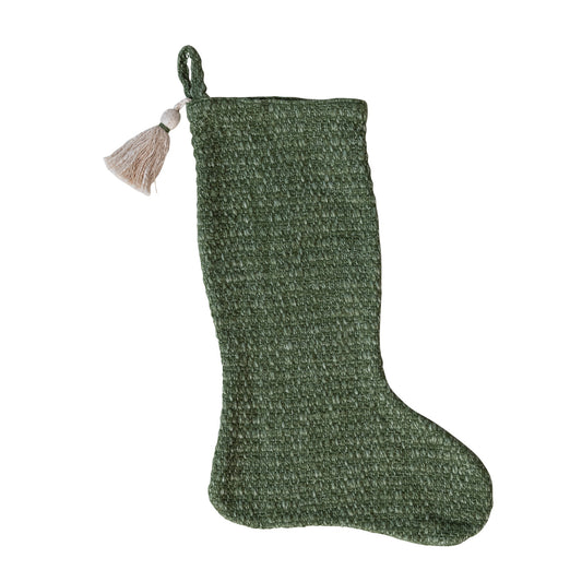 Green Stocking w Tassel