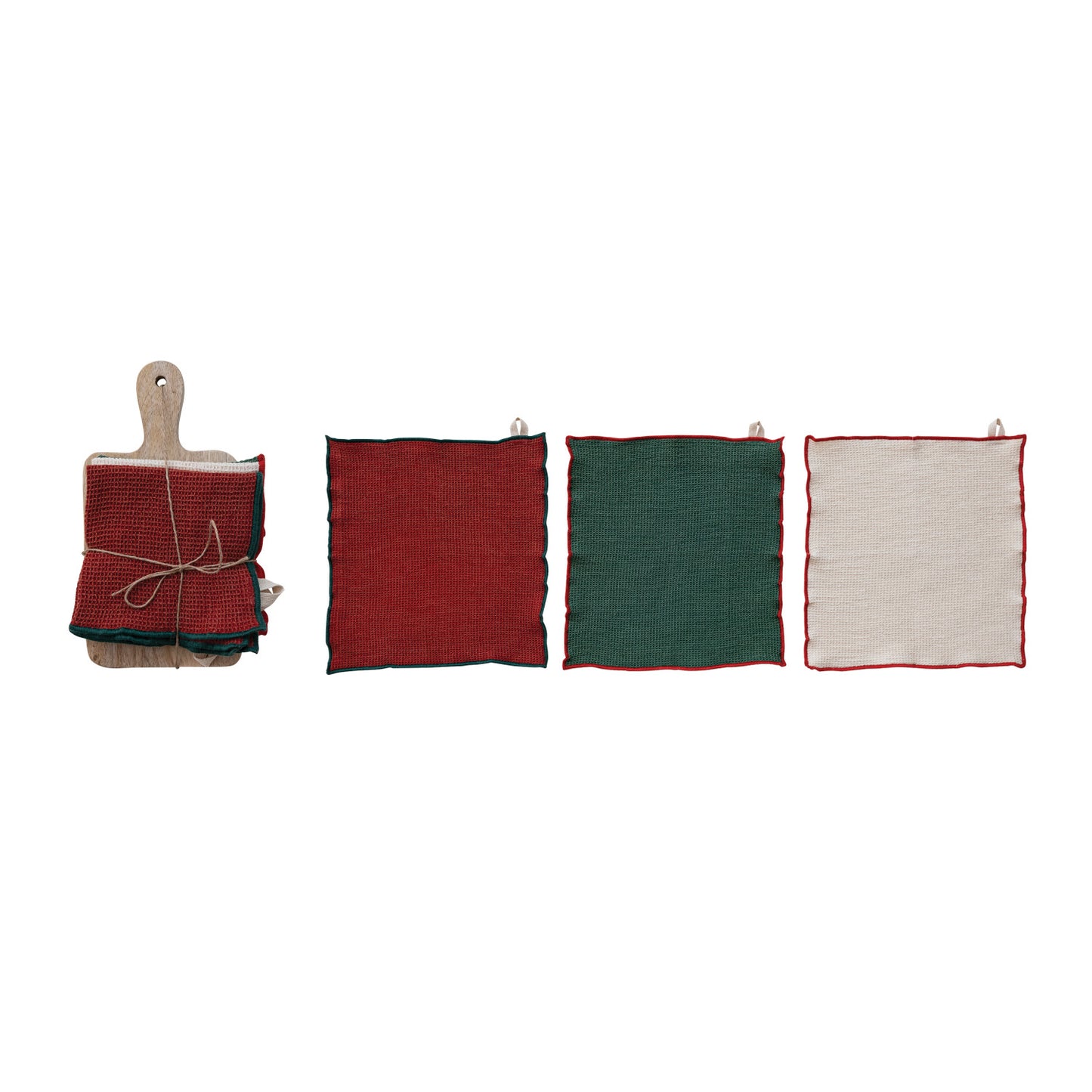 Dish Cloths with Serving Board