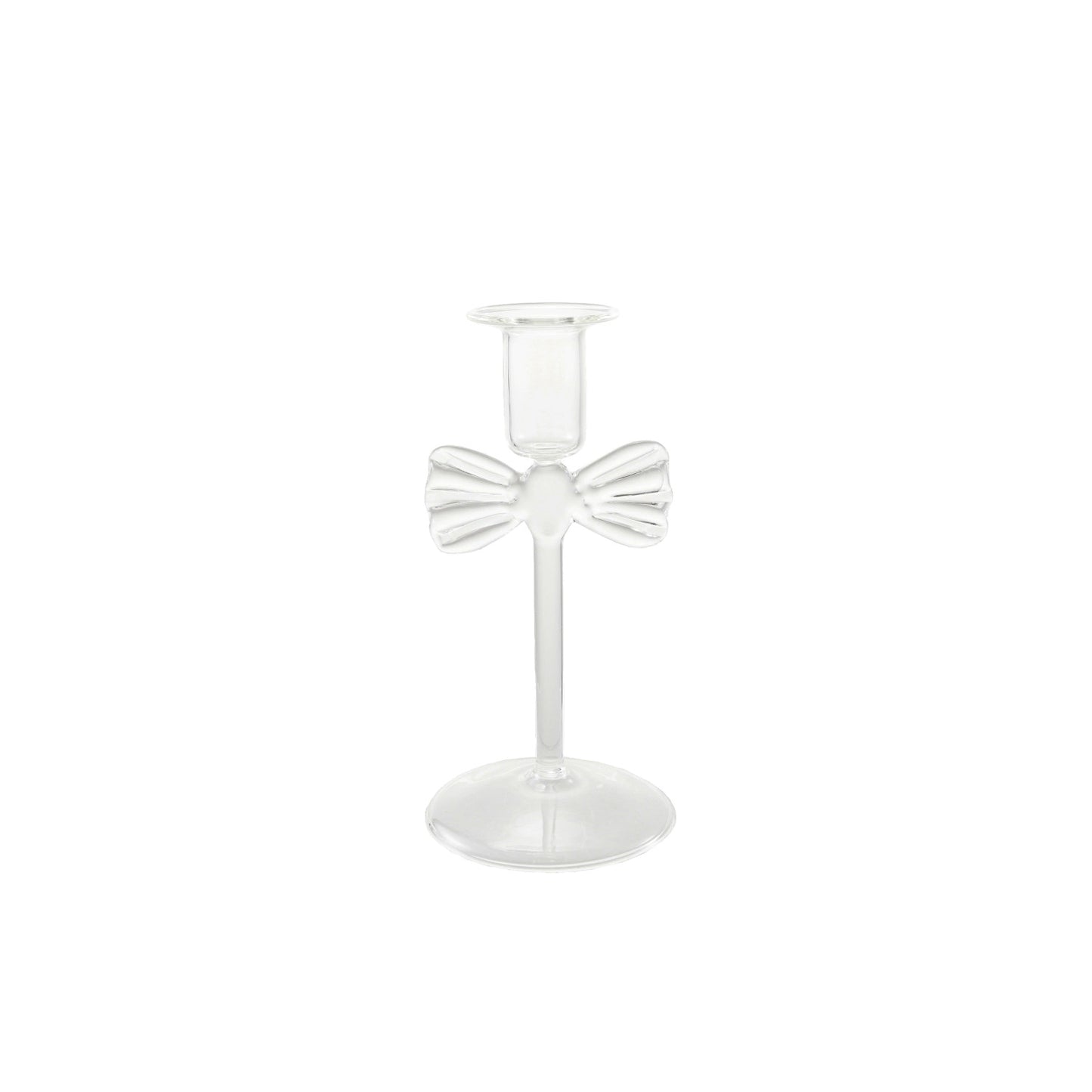 Glass Taper Holder with Bow