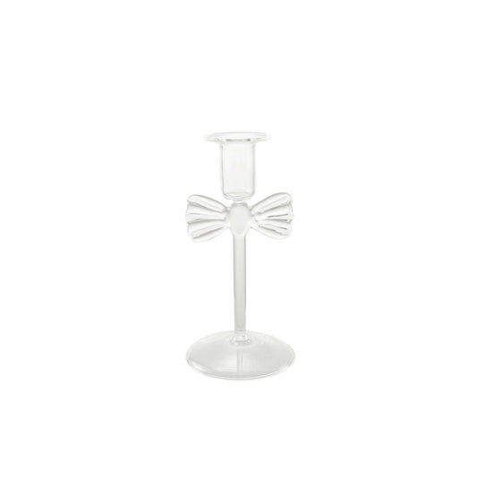 Glass Taper Holder with Bow