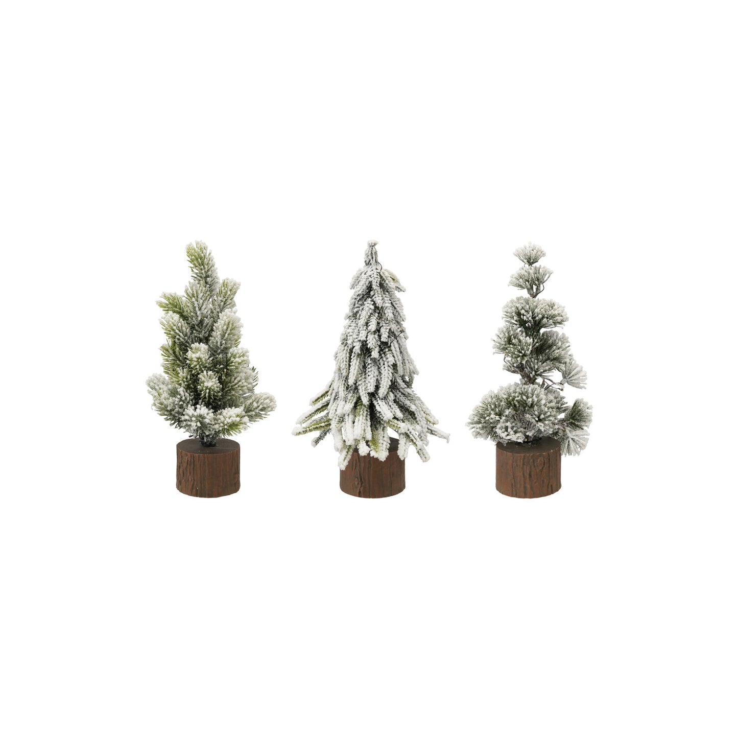 Tree with Wood Base & LED Light