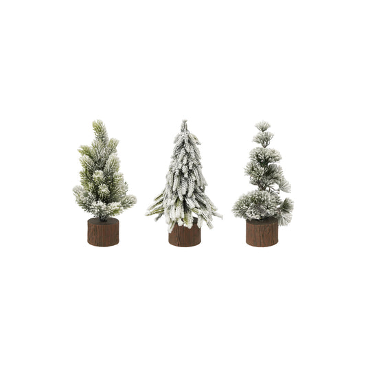 Tree with Wood Base & LED Light