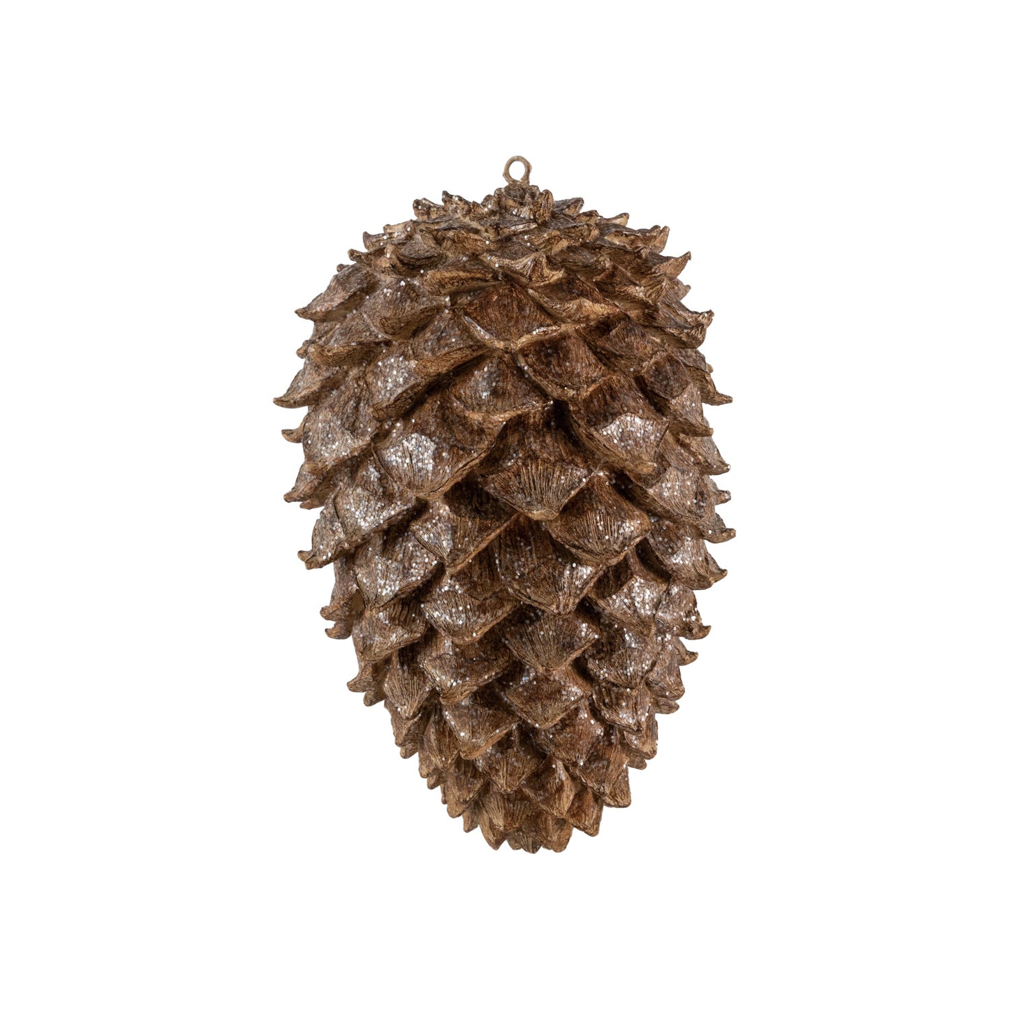 10" Resin Pinecone with Glitter