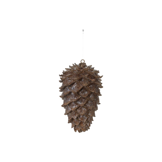 8" Resin Pinecone with Glitter